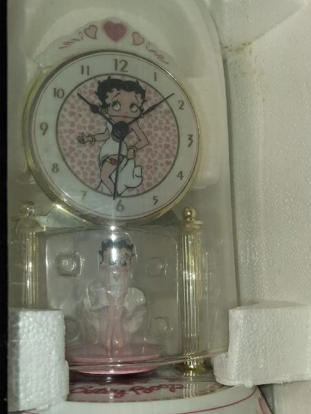 Vintage 2002 Betty Boop Anniversary Porcelain Decorative Clock Collectible